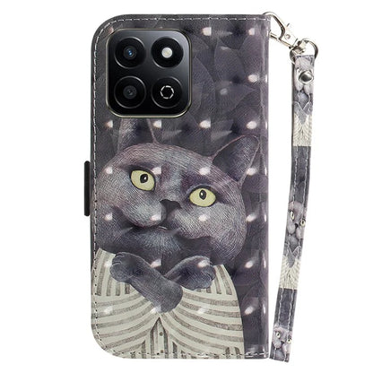 For Honor Play 60 Plus 5G Case Leather Wallet Phone Cover Pattern Printing
