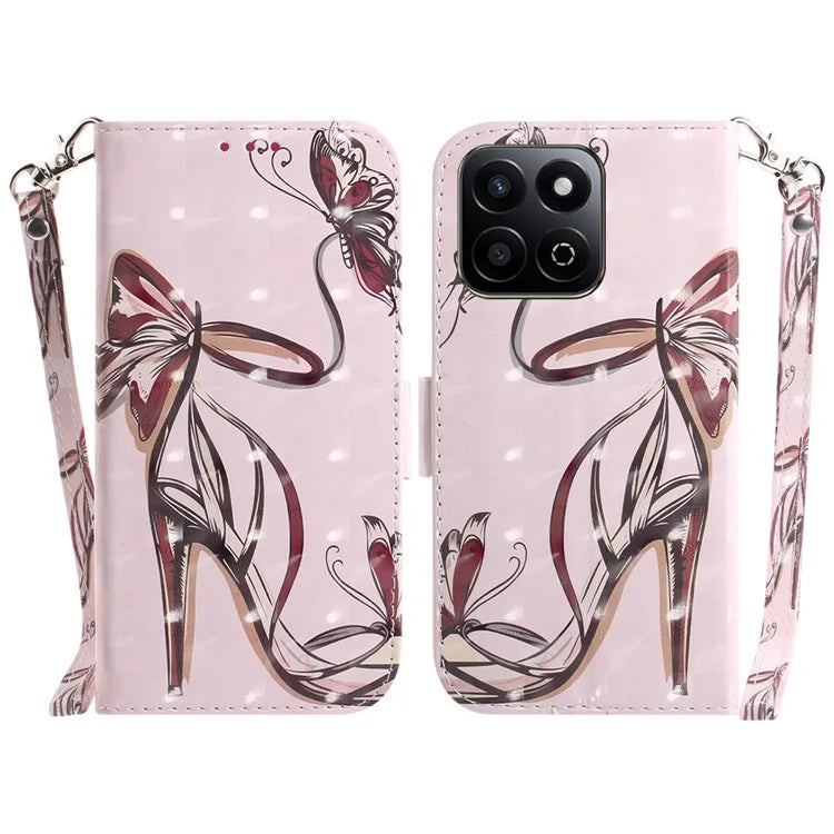 For Honor Play 60 Plus 5G Case Leather Wallet Phone Cover Pattern Printing