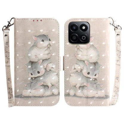 For Honor Play 60 Plus 5G Case Leather Wallet Phone Cover Pattern Printing