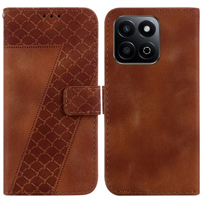 For Honor Play 60 Plus 5G Case 7-Shaped Pattern Imprint Leather Stand Phone Cover