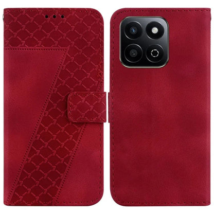 For Honor Play 60 Plus 5G Case 7-Shaped Pattern Imprint Leather Stand Phone Cover