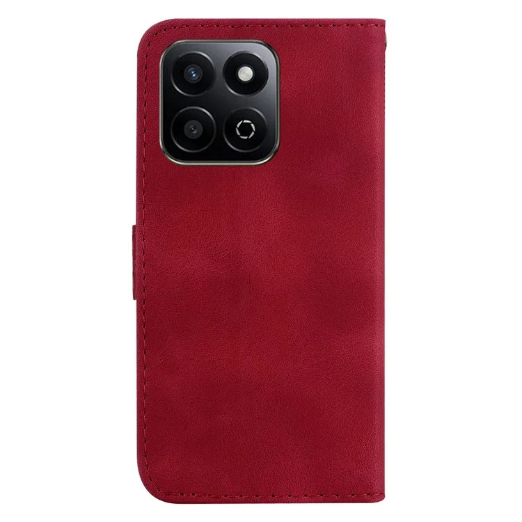 For Honor Play 60 Plus 5G Case 7-Shaped Pattern Imprint Leather Stand Phone Cover