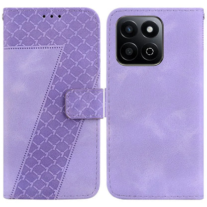 For Honor Play 60 Plus 5G Case 7-Shaped Pattern Imprint Leather Stand Phone Cover