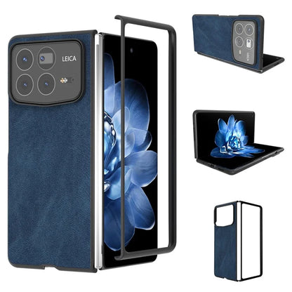 For Xiaomi Mix Fold 4 5G Protective Case Black Edge PU+PC Phone Cover