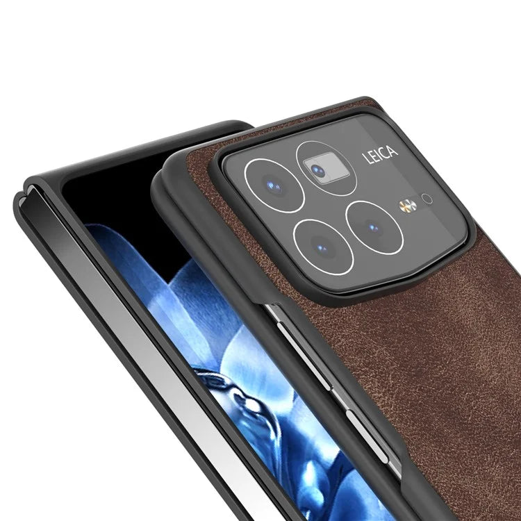 For Xiaomi Mix Fold 4 5G Protective Case Black Edge PU+PC Phone Cover
