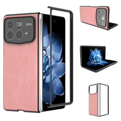 For Xiaomi Mix Fold 4 5G Protective Case Black Edge PU+PC Phone Cover