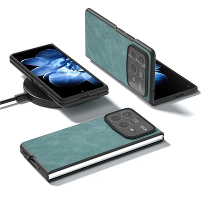 For Xiaomi Mix Fold 4 5G Protective Case Black Edge PU+PC Phone Cover