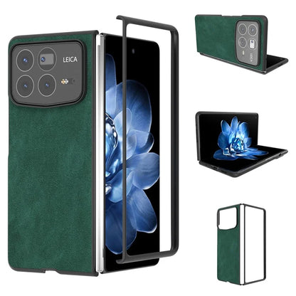 For Xiaomi Mix Fold 4 5G Protective Case Black Edge PU+PC Phone Cover