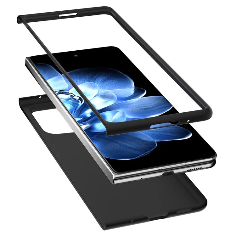 For Xiaomi Mix Fold 4 5G Protective Case Black Edge PU+PC Phone Cover
