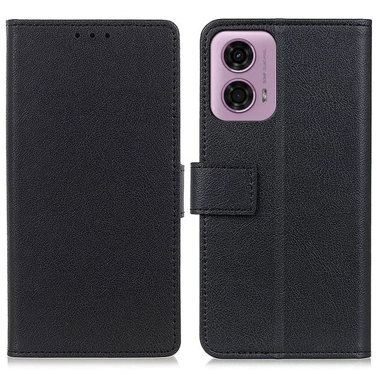 For Motorola Moto G24 4G / G04 4G Phone Case Anti-Scratch PU Leather Phone Stand Cover