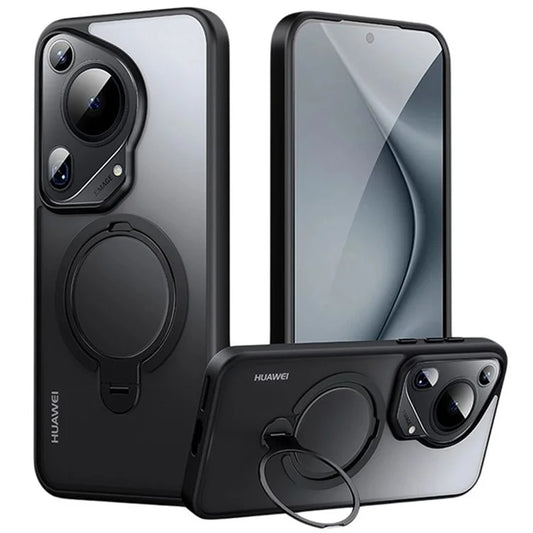 For Huawei Pura 70 Ultra Phone Case Kickstand Matte Back Cover Compatible with MagSafe