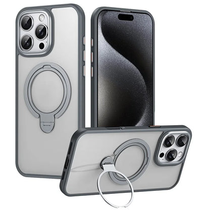 For iPhone 16 Pro Max Phone Case Kickstand Matte Back Cover Compatible with MagSafe