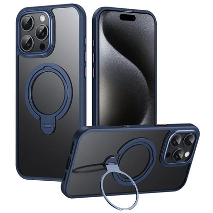 For iPhone 16 Pro Max Phone Case Kickstand Matte Back Cover Compatible with MagSafe