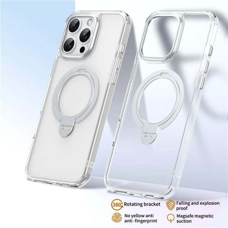 For iPhone 16 Pro Max Phone Case Kickstand Matte Back Cover Compatible with MagSafe