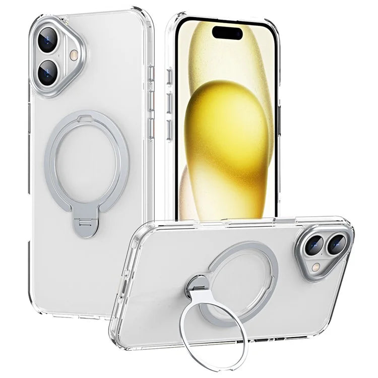 For iPhone 16 Plus Phone Case Kickstand Matte Back Cover Compatible with MagSafe