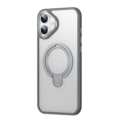 For iPhone 16 Phone Case Kickstand Matte Back Cover Compatible with MagSafe