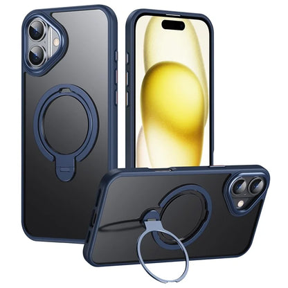 For iPhone 16 Phone Case Kickstand Matte Back Cover Compatible with MagSafe