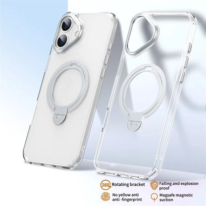 For iPhone 16 Phone Case Kickstand Matte Back Cover Compatible with MagSafe