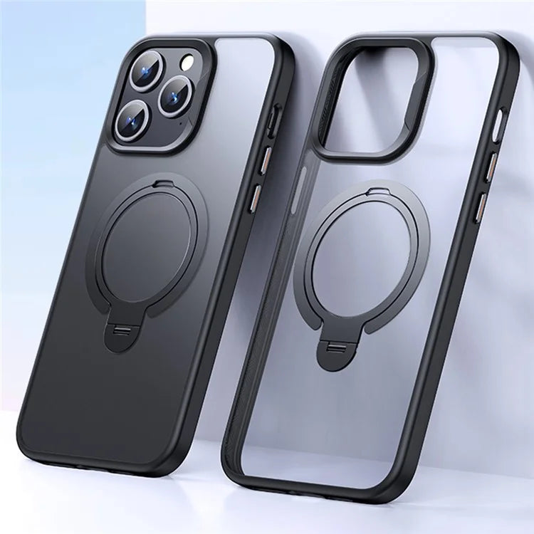 For iPhone 14 Pro Max Phone Case Kickstand Matte Back Cover Compatible with MagSafe