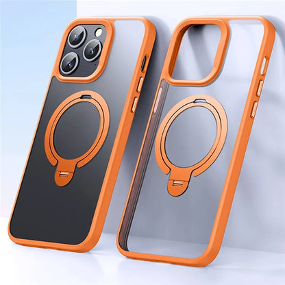 For iPhone 12 Pro Max Phone Case Kickstand Matte Back Cover Compatible with MagSafe