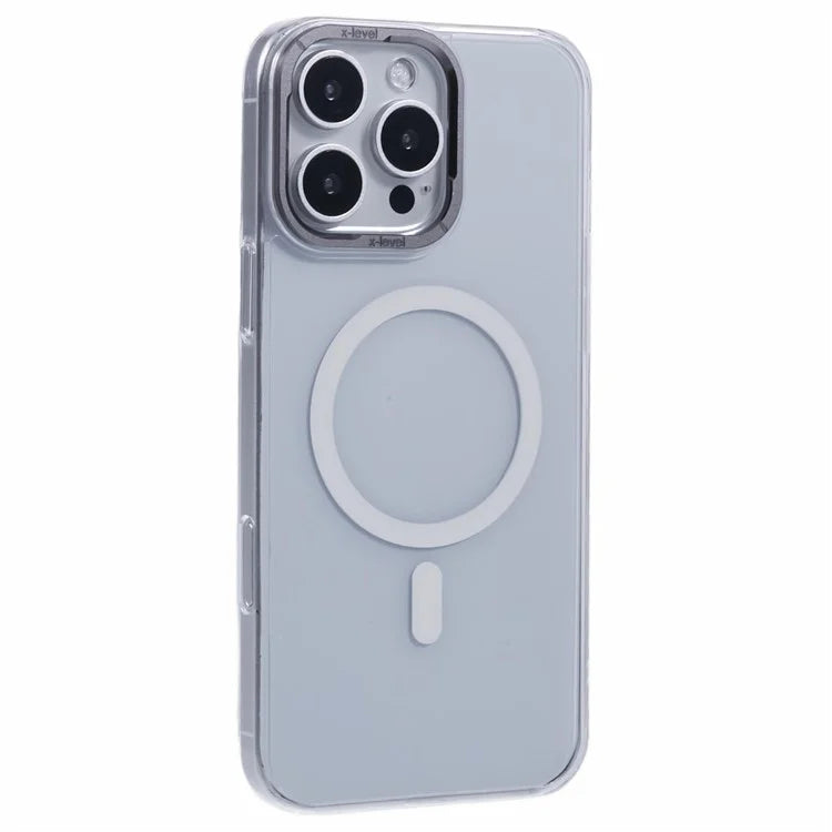 X-LEVEL Clear Series For iPhone 16 Pro Case Compatible with MagSafe PC+Glass Shockproof Cover