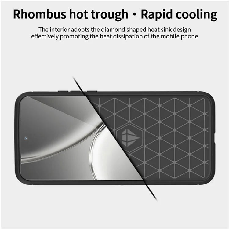 MOFI JK TPU Series-1 For Realme GT 6 5G / GT 6T 5G Case Carbon Fiber Texture Slim TPU Cover