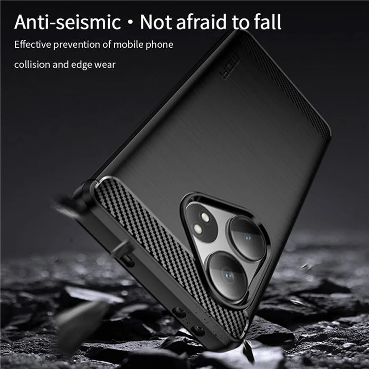 MOFI JK TPU Series-1 For Realme GT 6 5G / GT 6T 5G Case Carbon Fiber Texture Slim TPU Cover