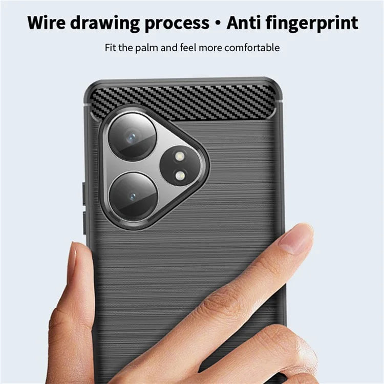 MOFI JK TPU Series-1 For Realme GT 6 5G / GT 6T 5G Case Carbon Fiber Texture Slim TPU Cover