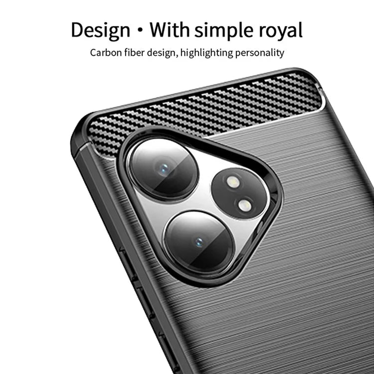 MOFI JK TPU Series-1 For Realme GT 6 5G / GT 6T 5G Case Carbon Fiber Texture Slim TPU Cover