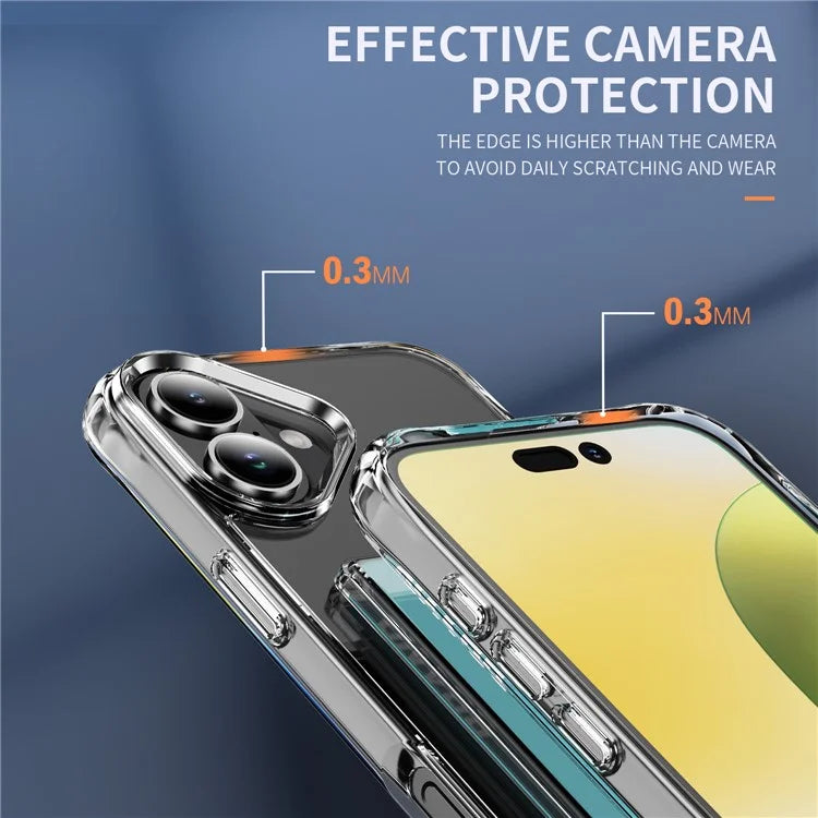 For iPhone 16 Plus TPU Case Shockproof Phone Cover with Card Holder