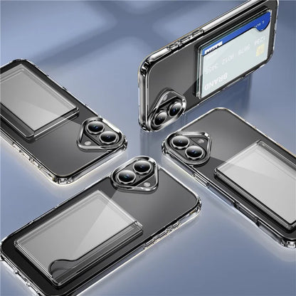 For iPhone 16 Plus TPU Case Shockproof Phone Cover with Card Holder