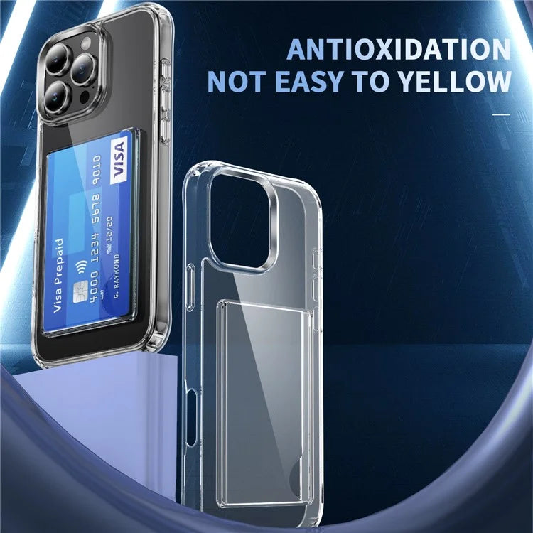 For iPhone 16 Pro Case with Card HolderShockproof TPU Phone Cover