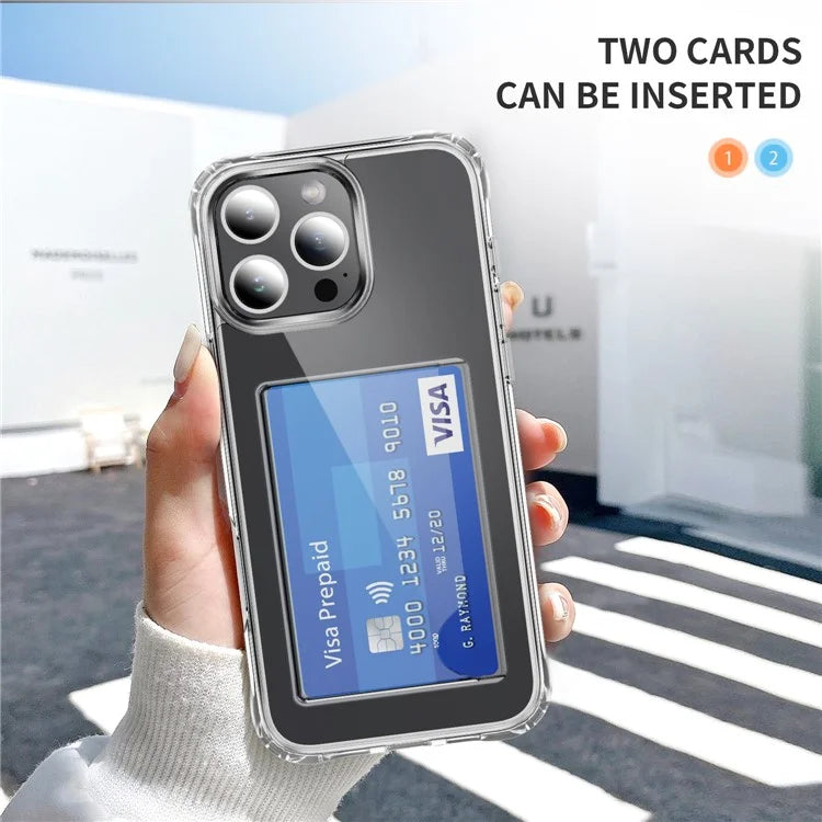 For iPhone 16 Pro Case with Card HolderShockproof TPU Phone Cover