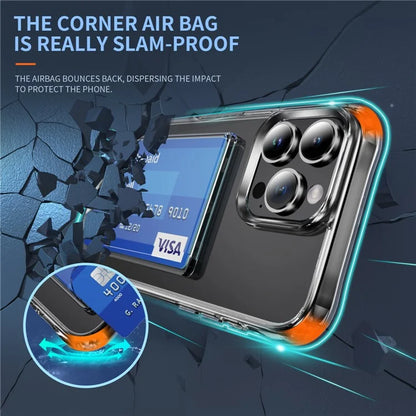 For iPhone 16 Pro Case with Card HolderShockproof TPU Phone Cover