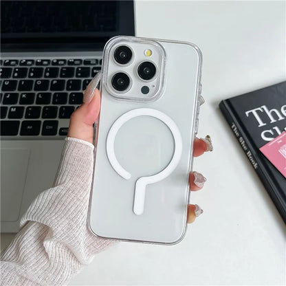 For iPhone 15 Pro Case Compatible with MagSafe Protective TPU+PC Phone Cover