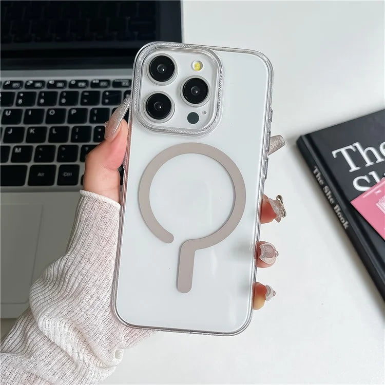 For iPhone 15 Pro Case Compatible with MagSafe Protective TPU+PC Phone Cover