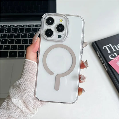 For iPhone 15 Pro Case Compatible with MagSafe Protective TPU+PC Phone Cover