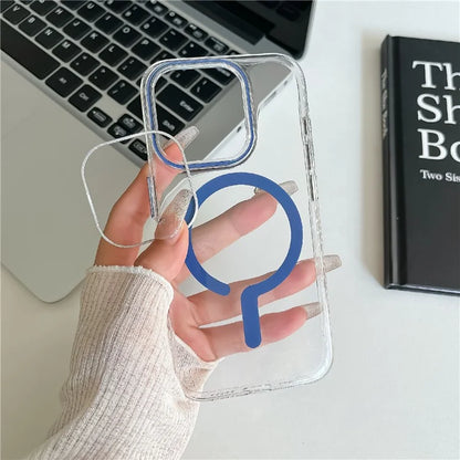 For iPhone 15 Pro Case Compatible with MagSafe Protective TPU+PC Phone Cover