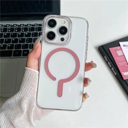 For iPhone 15 Pro Case Compatible with MagSafe Protective TPU+PC Phone Cover