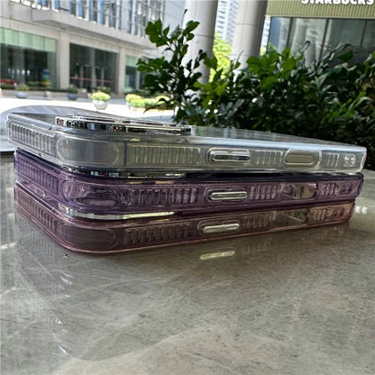 For iPhone 16 Plus Case Tinfoil Texture TPU+PC Anti-Drop Phone Cover