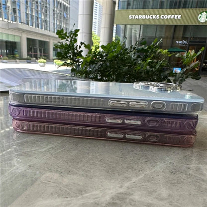 For iPhone 16 Plus Case Tinfoil Texture TPU+PC Anti-Drop Phone Cover