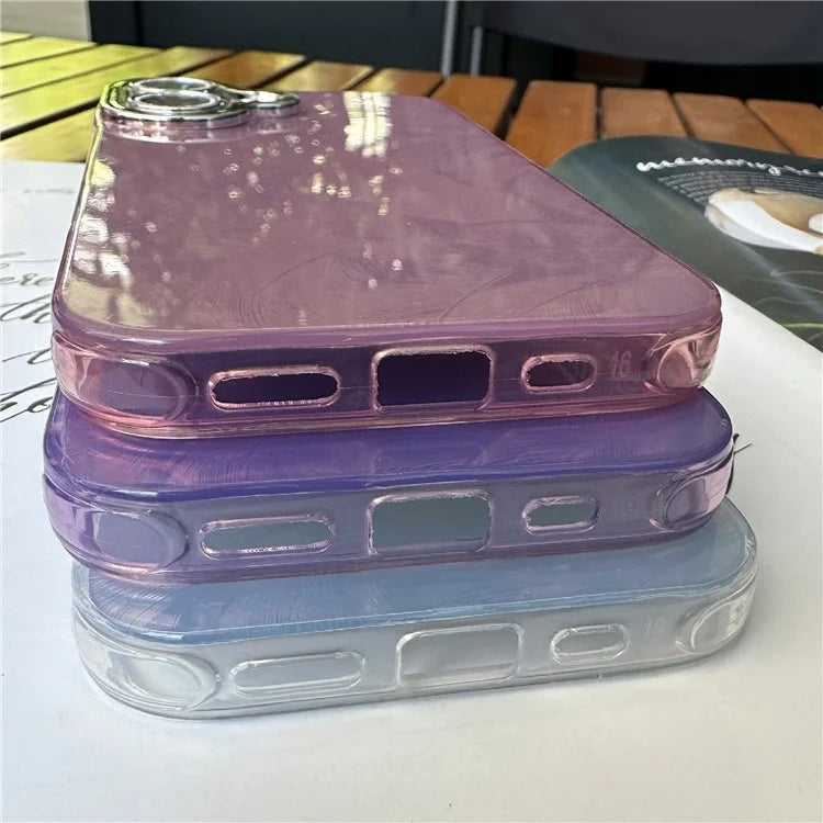 For iPhone 16 Plus Case Tinfoil Texture TPU+PC Anti-Drop Phone Cover