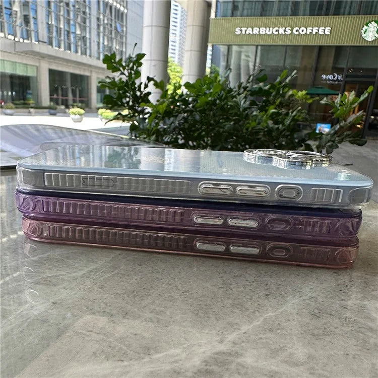 For iPhone 16 Plus Case Tinfoil Texture TPU+PC Anti-Drop Phone Cover