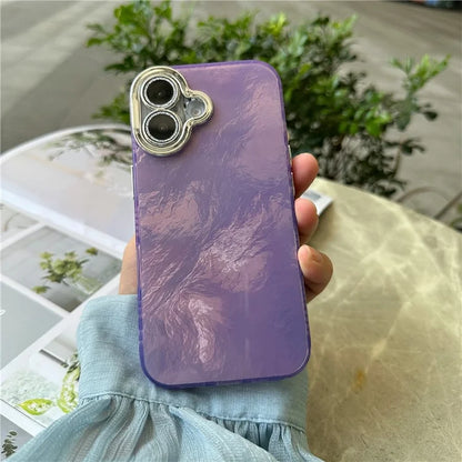 For iPhone 16 Plus Case Tinfoil Texture TPU+PC Anti-Drop Phone Cover