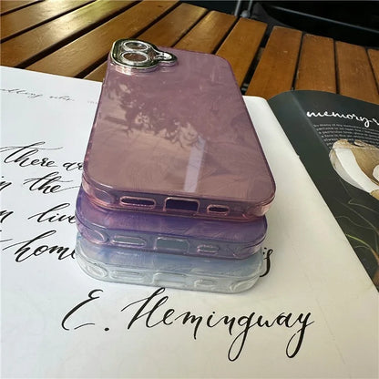 For iPhone 16 Case Anti-Scratch TPU+PC Phone Cover Feather Pattern