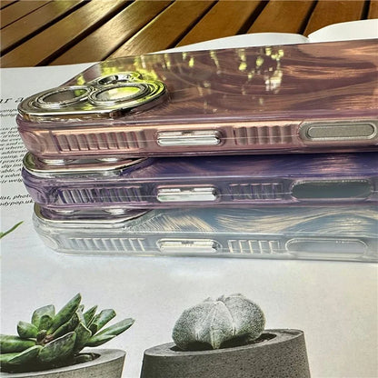 For iPhone 16 Case Silk Pattern Protective TPU+PC Phone Cover