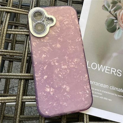 For iPhone 16 Plus Case Seashell Textured Protective TPU+PC Phone Cover