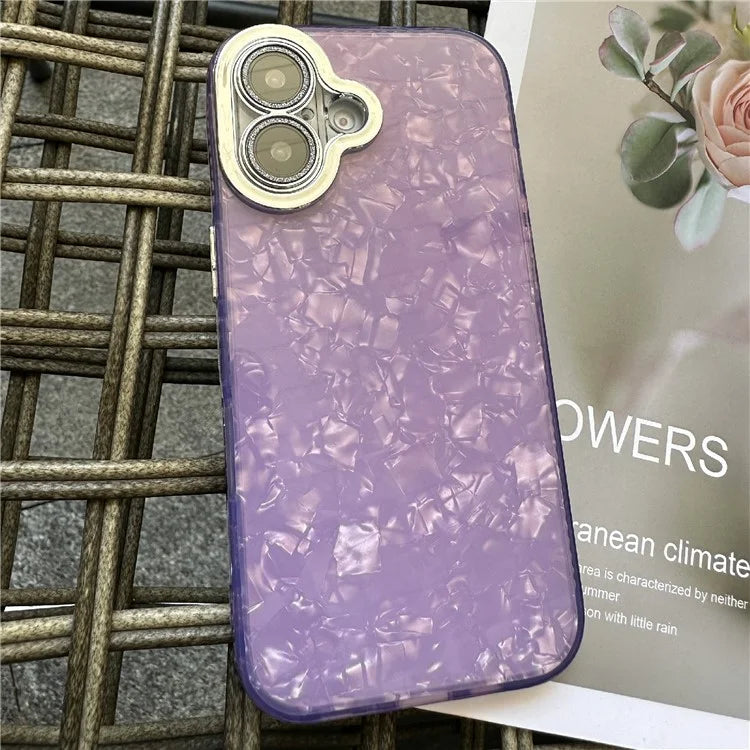 For iPhone 16 Case Anti-Drop TPU+PC Phone Cover Seashell Textured