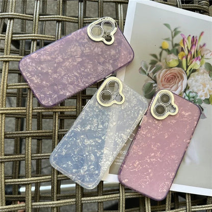 For iPhone 16 Case Anti-Drop TPU+PC Phone Cover Seashell Textured