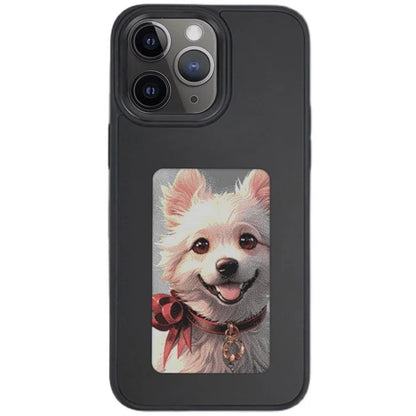 INKZONE For iPhone 11 Pro E Ink Phone Case PC+TPU 4-Color DIY Pattern Phone Cover